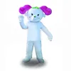 Halloween white sheep Mascot Costumes Cartoon Mascot Apparel Performance Carnival Adult Size Promotional Advertising Clothings