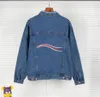 22 fw giacche di jeans maschile uomini giacca da donna cappotto coppia di moda lettere ricami stilist streetwear 3 stile m-xxl