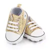 3pairs/6pcs Populära Baby First Walkers Shoes Newborn Canvas Classic Sekvensed Toddler Shoes High-Top Soft-Soled Non-Slip Sneakers