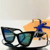 Dernières lunettes de soleil Milan Catwalk Style Hommes Dames Célèbre Marque Z2613 Cat Eye Frame Temple Band Vacances Voyage Protection UV Qualité supérieure avec boîte d'origine Y7X6