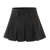 Vintage college style sexy high waist striped pleated skirt woman slim fit kawaii short mini for girl spring summer 220401