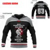 PLstar Cosmos 3DPrinted est HOCKEY Sport Nom personnalisé Art Unique Hrajuku Streetwear Unisexe Casual Hoodies Zip Sweatshirt W 1 220713