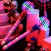 Glowing Star Round Ball Sticks Light Up Spinning Ball Wand Stick Party Supplies Glowing LED Stick Toy Light Show Favor