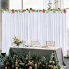 Tissu en soie glacée blanche, 1 pièce, rideau drapé d'arrière-plan pour fête de mariage, arrière-plan de scène pour fête d'anniversaire, textile de décoration DIY, 2x2m/3x3m