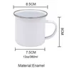 Regenbogenlehrer gedruckt Emaille Tasse kreative Retro -Kaffeewasser -Tassen Drink Dessert Milchbecher Handlungslehrer Geschenke Y220511
