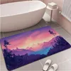 Carpets Pink Clouds Natural Landscape Printed Flannel Floor Mat Bathroom Decor Carpet Non-Slip For Living Room Kitchen Welcome DoormatCarpet