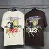 メンズ Tシャツ 2022ss RRR123 Tシャツ メンズ レディース ファッション ハイストリート Tシャツ パフプリント レタートップ Tシャツ 素敵なウォッシュド厚地 半袖Me