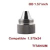 1.375x24 titanium einddop schroefbekers baffle adpater 1/2x28 5/8x24 schroefdraadmoun voor modulaire oplosmiddelval brandstoffilterkit
