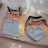 Set di abbigliamento 2022 Set estivo per bambini Solido Abbigliamento per ragazzi Canotta e pantaloncini Completo da 2 pezzi