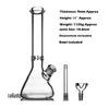 Hookah 9mm Thick Glass Bongs 12'' 14'' 18'' Heavy Beaker Bong thick elephant Joint straight with catcher classical smoking water pipes