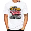 Camisetas masculinas engraçadas arco-íris rwb carr camiseta de impressão de carro vintage masculino de verão curto idos