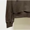 패션 릭 하이 스트리트 남성 여성 디자이너 후드 맨 까마귀 Owens 가을 겨울 겨울 롱 슬리브 후드 풀 오버 옷 스웨트 셔츠 크기 S-XL