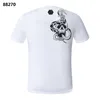 PP Fashion Men's Designer slim fit Casual Strass Sleeve Short Sleeve Round Neck shirt Tees Skulls Print Tops Streetwear colar Pólos M-xxxL B881271