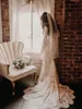 Bohemian Elegant Plus Size Mermaid Wedding Dress Sweep Train V Neck Long Sleeve Backless Court Train Lace Bridal Gowns Custom Made