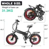 Smlro M6 Women's Mountain Bike 20inch 4.0 Fat Tire Full Shock Absorption Folding Electric Bicycle 48V 10Ah 500W Hidden Removable Battery Shimano 7 Speed