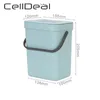 Wall Mounted Kitchen Trash Can Punch-free Folding Cabinet Waste Bin Plastic Hanging Home Living Room Recycle Dustbin Garbage Can 220408