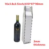 Süblimasyon mdf şarap kutusu 16x3.8x3.5 inç çıkarılabilir katlanır şarap çantası DIY ısı transferi ahşap zanaat kutusu A12
