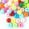 100pcs/lot Diy Candy Color Ball Loose Bead for Jewelry Bracelets Necklace Hair Ring Making Accessories Crafts Acrylic Kids Handmade Beads