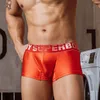 Cool Ice Silk Men Boxer Shorts Trunk Boxers Fashion Underpants Interiör Hem Underkläder Men M L XL XXL Boxers Sale 220505