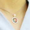 Ny mode elegant färgbyte humörhänge halsband för kvinnor gåva