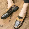 로퍼 남성 신발 PU 가죽 캐주얼 비즈니스 신발 패션 클래식 편안한 야외 봄 가을 슬립 단순한 라운드 발가락