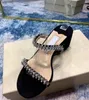 Sandali estivi Bing Nero Bianco Nude Pelle scamosciata con strass Tacchi alti con cinturino Sandali sexy da donna Scarpe da passeggio comfort da donna