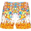 Man Colorful Shorts 3D Printed Personality Flame Annulus Mens Spandex Boardshorts Wholesale 220623