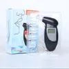 LCD -alkoholtestare Keychains Party Favor Portable Digital Alcohol Detector med 5st munstycke