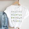 Kvinnor som trycker på tecknad växtfjäder sommar 90 -tal Mujer Camisetas Girl Fashion Clothes Print Tee Top Tshirt Kvinnlig grafik 220527