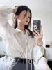Women's Blouses & Shirts HziriP White Off Shoulders Sunscreen Full Sleeve Ruffles Sweet Chic Casual 2022 Loose Office Lady Elegant Sexy Slim