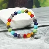Pulseiras de miçangas 7 Chakra Healing Stone Frends Bracelet Crystal Gemstone Jóias para mulheres Meditação de ioga por atacado