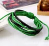 1pc Retro Leather Wrap Braided Woven Rope Bracelet Link Chain for Men Women Couple Boho Colorful Wristband Cuff Rock Punk Hot Surfer Bracelets Bangle Bohemia Jewelry