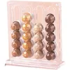 48pcs شفافة أكريليك كبسولة كبسولة حامل التخزين رف القهوة Nespresso Pod Tower Shelf 220509