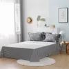 Set di biancheria da letto 2023 Quattro pezzi Semplice Cotone Doppia Famiglia Lenzuolo Copripiumino Ispessimento Levigatura Dormitorio Colore Grigio