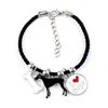 Charm Bracelets Great Dane & Bangles For Men Women Girls Silver Color Alloy Rope Chain Male Female Dog Bracelet Bijoux FemmeCharm