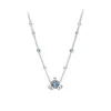 Collana in argento sterling 925 di lusso Designer Ladies Pandora Original Dora Circle Flower Castle Ciondolo Moda fai da te Gioielli da donna popolari Regalo con scatola