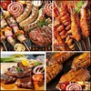 Backformen Pfannen Backgeschirr Küche, Esszimmer Bar Hausgarten Grill Antihaft-Bratpfanne Haushalt Outdoor Holzkohlegrills Teppanyaki W220425