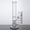 18mm Clear Hookahs Big Bongs Smoking Accessories Stereo Matrix Perc Percolators Dab Oil Rigs Glass Water Bong With Bowl Ash Catcher WP296