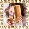 Bandanas a a z letra inglesa letra de madeira caixa de armazenamento jar criativo alfabeto salvando coin personalizado banco de porquinho