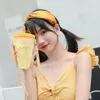 Lastic Water Şişeler Sevimli Karpuz Dondurma Kupa Saman Şişesi ile Kupa Anti-Güz Taşınabilir Popsicle Cup Çocuk Su