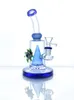 Spot couleur décalcomanie narguilé verre tuyau borosilicate décalcomanie fumer ensemble dab rig 14mm joint taille