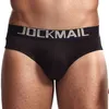 New Padded Men Briefs Letter Print Low Rise Sexy Underpants Seamless Breathable Solid Color Male Underwear G220419