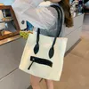 Sac à bandoulière en toile de grande capacité pour femmes sacs à provisions mode fourre-tout sacs à main luxe