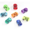 Barntransport Small Toys Transparent Pull Back Mini Plan Cartoon Anime Car Party Outdoor Roman och roliga leksaker C0628X2