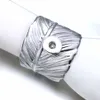 Leaves 111 Exaggerated Flowers Arm Big Fit 18mm Snap Button Bangle Bracelet Cuff Jewelry For Women255h