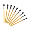 Golden rod blackhead beauty makeup household eyebrow brush ball type disposable silicone eyelash brush 100pcs