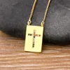 Pendant Necklaces Styles Cross Necklace Women Copper Cubic Zircon Top Quality Long Chain Jewelry Party Wedding GiftPendant PendantPendant