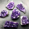 Decorative Objects & Figurines 90-400g Natural Geode Crystal Amethyst Quartz Wand Point Healing Mineral Stone Rock Home Decor Magic StoneDec
