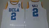 SJZL98 UCLA Bruins College Basketbal Russell Westbrook Lonzo Ball Zach Lavine Reggie Miller Bill Walton Kevin Love Blue Jersey Size S-2XL