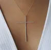 Pendanthalsband Klassisk stor storlek Cross Necklace For Women Charm smycken Cubic Zircon Stone Crucifix Christian Ornaments AccessoriesPenda